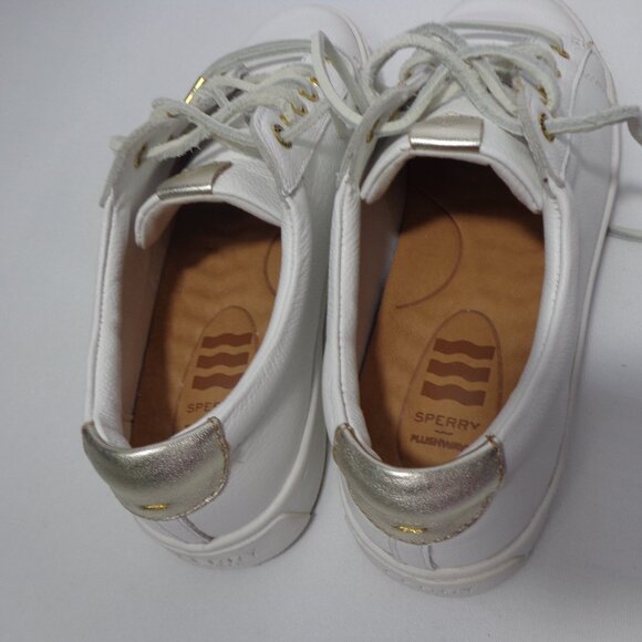Sperry Women's Anchor Plushwave LTT White Leather Sneakers STS84978 Size 8 - Picture 5 of 7